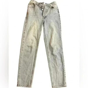 PacSun Women Jeans Size 24 Blue Light Wash Ultra High Rise Slim Button Fly